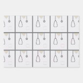 Medische wandelaars Papierbladen oppakken Inpakpapier Vel (Voorkant)