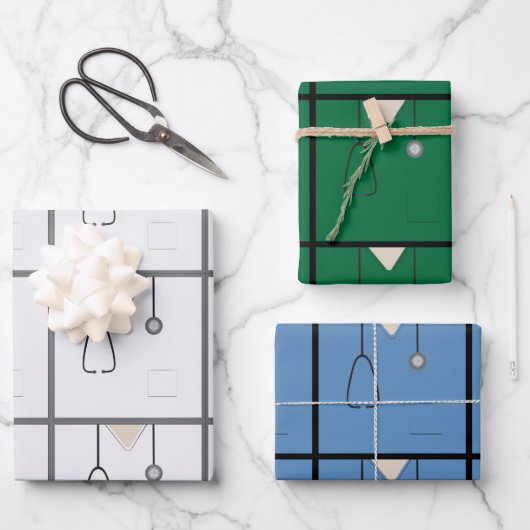 Medische wandelaars Papierbladen oppakken Inpakpapier Vel (Voorkant)