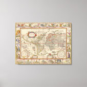 Medische Wereldkaart (door Willem Blaeu) Canvas Afdruk (Voorkant)