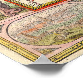 Medische Wereldkaart door Willem Blaeu Poster (Hoek)