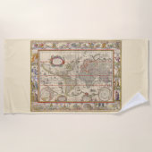 Medische Wereldkaart (door Willem Blaeu) Strandlaken (Voorkant)