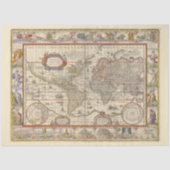 Medische Wereldkaart (door Willem Blaeu) Tissuepapier (Voorkant)