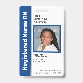 Medische Werknemer Blauwe Foto ID Badge