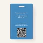 Medische werknemer Foto QR-code Badge (Achterkant)