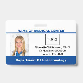 Medische werknemer Foto-streepjescode ID Badge