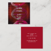 Medische Wetenschap Rood DNA Modern Vierkante Visitekaartje (Voorkant / Achterkant)