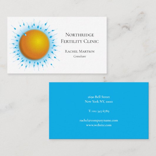 Medische wetenschappen Vruchtbaarheid Klinische fa Visitekaartje (Voorkant / Achterkant)