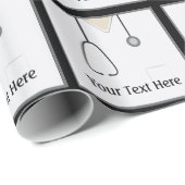 Medische wimpels Doctor Verpleegkundige Aangepaste Cadeaupapier (Rol Hoek)