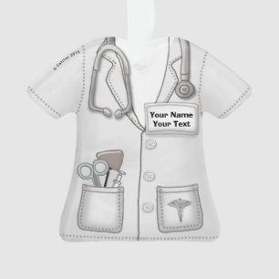 Medische witte jas verpleegster of dokter ornament