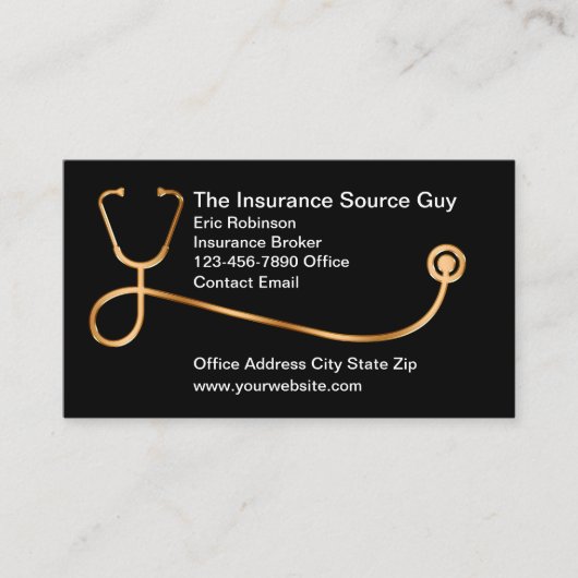 Medische ziekteverzekeringsagent visitekaartje (Voorkant)