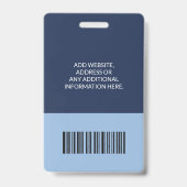 Medische Zorg Kliniek Dokter Bar Code ID Badge (Achterkant)