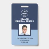 Medische Zorg Kliniek Dokter Bar Code ID Badge (Voorzijde)