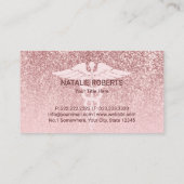 Medische zorg Moderne Roos Gold Glitter Visitekaartje (Achterkant)