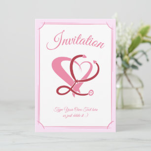 Medische zorg, verpleegster. Stethoscoop & Hart Sj Kaart