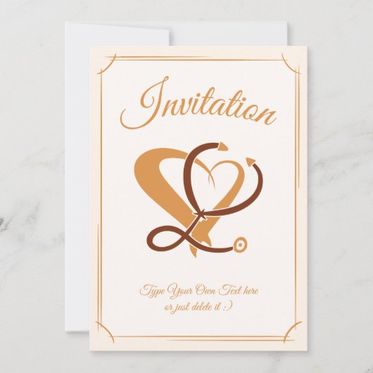 Medische zorg, verpleegster. Stethoscoop & Hart Sj Kaart (Voorkant)