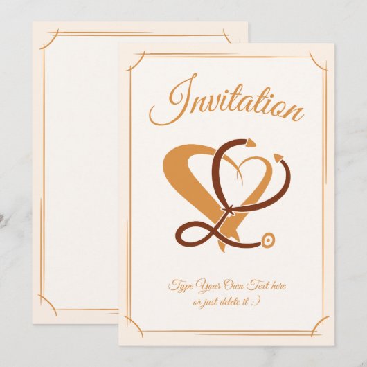 Medische zorg, verpleegster. Stethoscoop & Hart Sj Kaart (Voorkant / Achterkant)