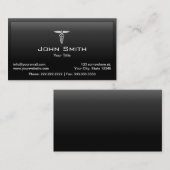 Medische zorgverlener, zwart omhuld visitekaartje (Voorkant / Achterkant)