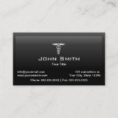 Medische zorgverlener, zwart omhuld visitekaartje (Voorkant)