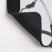 Medische zwarte klembord met stethoscoop muismat (Hoek)