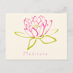Meditaat. Lotus Flower Briefkaart