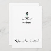 Meditate - Black Sanskrit stijl Kaart (Voorkant / Achterkant)