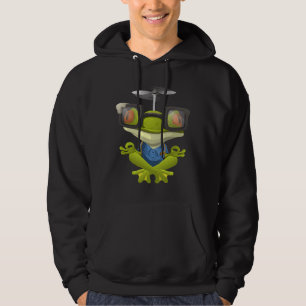 Meditate Frog Yoga Speelgoed Bril Relaxed Fit Hoodie