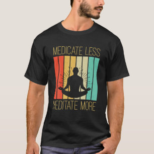 Meditate Meer Namaste Yoga Retro  Meditatio T-shirt