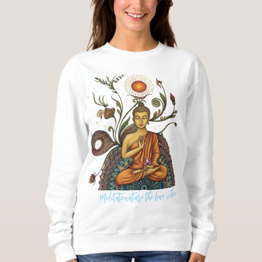 Meditate.nature Love binnen Grafische Sweatshirt (Voorkant)
