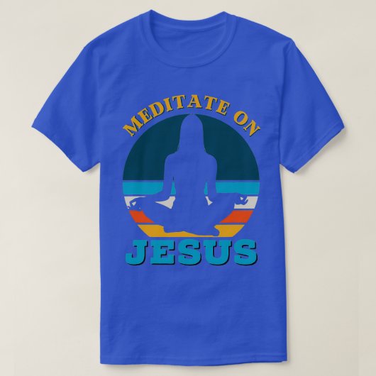 Meditate over Jezus Bijbel Verse Yoga T-shirt (Design voorkant)