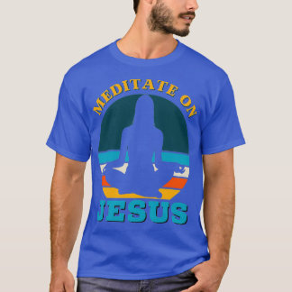 Meditate over Jezus Bijbel Verse Yoga T-shirt