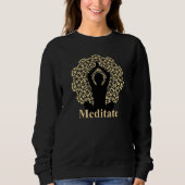 Meditate Silhouette Spiritueel Grafisch Trui (Voorkant)