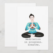 meditatie aan de gang. ademen bedankkaart (Voorkant / Achterkant)