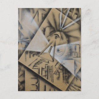 Meditatie - Abstract door Gene Foltuz Mini Print Briefkaart