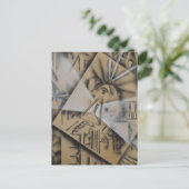 Meditatie - Abstract door Gene Foltuz Mini Print Briefkaart (Staand voorkant)