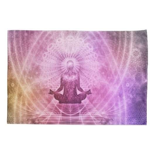 Meditatie Abstracte Kunst Roze Violet Paarse Goud  Kussensloop (Achterkant)