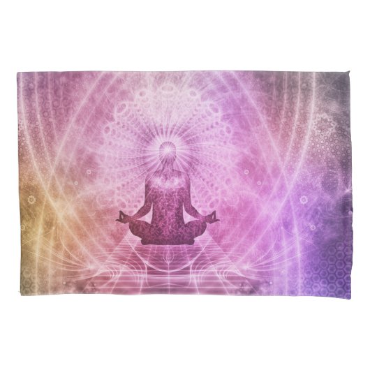 Meditatie Abstracte Kunst Roze Violet Paarse Goud  Kussensloop (Voorkant)