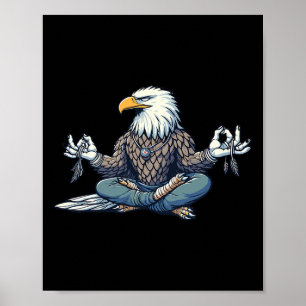 Meditatie Adelaar Yoga Houding Ontspannend Dier Poster