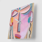Meditatie Alexej von Jawlensky Figuratieve Kunst Vierkante Klok (Hoek)