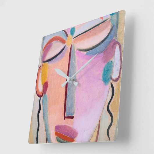 Meditatie Alexej von Jawlensky Figuratieve Kunst Vierkante Klok (Hoek)