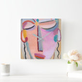 Meditatie Alexej von Jawlensky Figuratieve Kunst Vierkante Klok (Huis)
