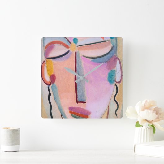 Meditatie Alexej von Jawlensky Figuratieve Kunst Vierkante Klok (Huis)