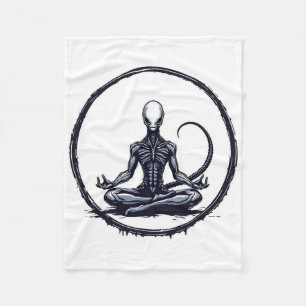 Meditatie Aliën Grappige Sci-fi Horror Parodie Zen Fleece Deken