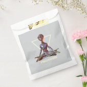 Meditatie. Alien in rustige houding Bedankzakje (Gezegeld)