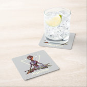 Meditatie. Alien in rustige houding Kartonnen Onderzetters (Insitu)