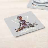 Meditatie. Alien in rustige houding Kartonnen Onderzetters (Schuin)