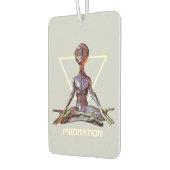 Meditatie. Alien in rustige houding Luchtverfrisser (Links)