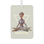 Meditatie. Alien in rustige houding Luchtverfrisser (Achterkant)