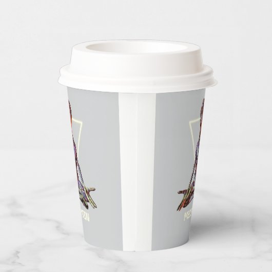 Meditatie. Alien in rustige houding Papieren Bekers (Rechts)