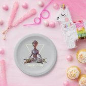 Meditatie. Alien in rustige houding Papieren Bordje (Feest)