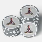 Meditatie. Alien in rustige houding Poker Chips (Opstapeling)